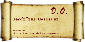 Darázsi Ovidiusz névjegykártya